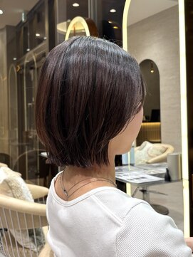 ロンドグロワール 大宮(Lond Gloire) ミニボブレイヤー/レイヤーカット/ダークアッシュ/顔周り/大宮