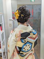 ヒデ美容室&nbsp;振袖～編み込みアレンジ