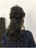 ハーフアップスタイル パーティー