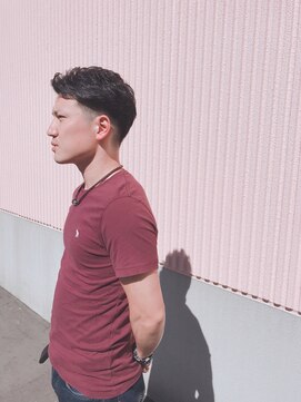 髪きる、ところ。 ナチュラル、フェード。