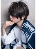 【LE】　似合わせネオウルフショートボブネイビーカラー