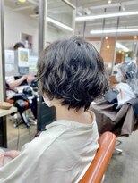 ベルクープス 天王寺店(Belle Coupes)&nbsp;【BelleCoupes】オリーブグレージュ マッシュショートパーマ