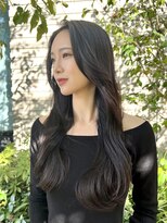 スペイディック 中目黒(SPADIC)&nbsp;SPADIC中目黒店】韓国風くびれヘア/前髪なし   3