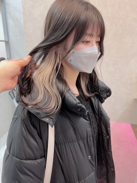 ロンド レア 天神大名店(Lond Le’a) ダブルカラー/インナーカラー/イヤリングカラー/ピンクブラウン