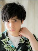 自然体重視！黒髪ゆるふわ巻きクラウドマッシュS南越谷