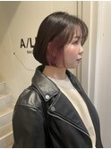 ボブ／インナーカラー