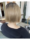 切りっぱなしボブ