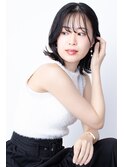 耳掛けでさらに色っぽく♪ひし形ボブ