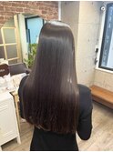艶々サラサラ酸性縮毛矯正×ダークブラウン