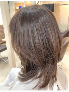 カットハウス はさみの部屋 セミロング/レイヤー/髪質改善/ワンカール/シナモンベージュ