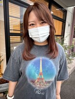 アンドファインヘアービューティー(AND FINE hair beauty) ほんのりピンクの透明感ブラウンカラー!!