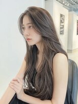 ミシェリー 新宿店(misherry)&nbsp;ネビージュ黒髪小顔ブルーカラーオージュア艶々姫カットレイヤー