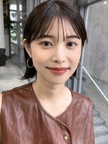 メゾンアクア 表参道(Maison ACQUA)&nbsp;＋切りっぱなしボブルフ/黒髪ネビージュ/小顔ワンレン/縮毛矯正