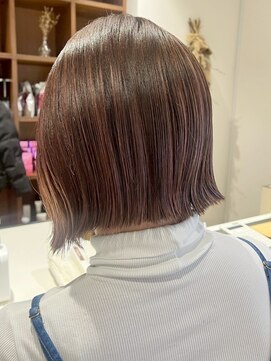 クラップス 杉田店(CLAPS) ぱつっとボブ/ハイライト/ピンクカラー/ケアブリーチ