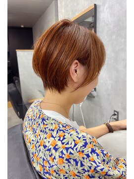 クラン 岡本(Chlan) 透明感カラー×オレンジブラウンで叶える大人ショート