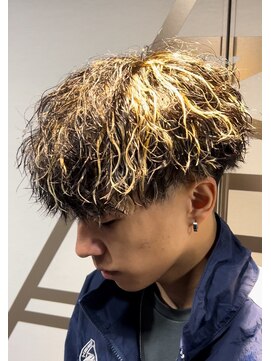 ライズ 渋谷店(RISE) マッシュツーブロックハイライト波巻きツイストスパイラル