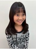 キッズカット◎女の子前髪ありバタフライカット小学生入学式◎