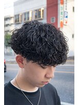 メンズギフト(men's GIFT)&nbsp;波巻きパーマメンズ刈り上げツーブロックマッシュミディアム