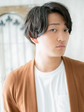 メンズヘア ビーセカンド 草加店(MENS HAIR B-2) 30代40代毛流れセンターパート社会人黒髪フェザーマッシュZ草加