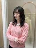 ハッシュレイヤーカット×クリームケアパーマ