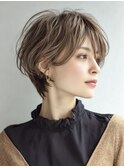 似合わせショートボブ白髪ぼかし脱白髪染め30代40代50代60代♪
