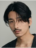 渋谷フェザーショートフェザーパーマセンターパートウルフゆるめ