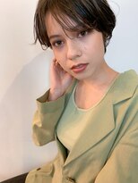 グッデイ ヘアー(GOOD DAY HAIR)&nbsp;前髪が大人かわいい フリンジウェーブの ココアブラウン カラー