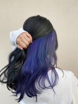 スピンヘアー 亀岡店(Spin hair) ロング×ブルーヴァイオレット×インナーカラー