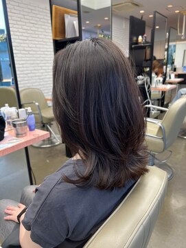 ディフィーノ 青山(DIFINO) 【DIFINO 青山】くびれレイヤーミディアム×ナチュラルブラック