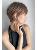 大人可愛い20代30代40代黒髪前下がりショートボブ丸みショート