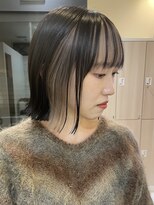 ラ ファブリック 草加(LA FABRIQUE)&nbsp;フェイスフレーミングカラー　切りっぱなしボブ　草加