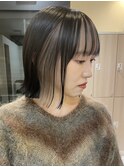 フェイスフレーミングカラー 切りっぱなしボブ 草加