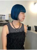 似合わせボブ×ブルーカラー