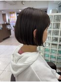 王道ボブのベージュカラー