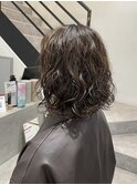 ミディアムヘア×スパイラルパーマヘア