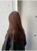 カッパーブラウン　髪質改善トリートメント　縮毛矯正　レイヤー