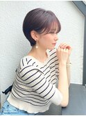 前髪長め大人小顔ショート30代40代50代　藤沢