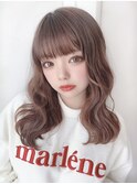 ぱっつん前髪×ショコラブランジュ【可愛いヘア専門店Lilme】