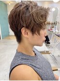 20代～50代☆刈り上げショート◎マッシュブリーチベージュ◎