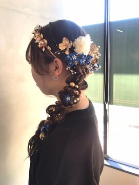 特別な日に♪フラワープリンセス編みおろしアレンジ