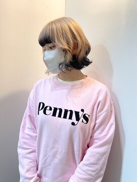 カシェル(cashel kishaba) 『ブロンドベージュ×黒　デザインカラー』