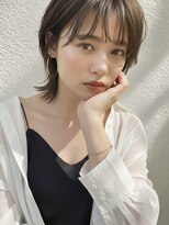 ヘアーメイクパウダー 天王寺寺田町店(Hair make powder) 大人可愛い20代30代40代小顔ウルフレイヤーボブグレージュ