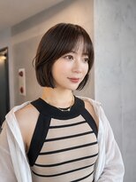 フォト 新宿三丁目(foto)&nbsp;地毛風縮毛矯正韓国風顔まわりレイヤー小顔ボブ切りっぱなしボブ