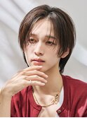 韓国風ナチュラルシースルーニュアンスセンターパートウルフ