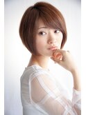 【銀座】自然な丸みショートで大人雰囲気漂うボブスタイル