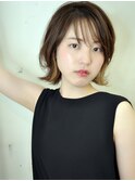 イヤリングカラーで魅せる、  シルキーなハネボブ