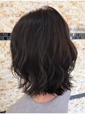 ゆるふわミディ/ニュアンスパーマ/ハイライト◎30代40代50代