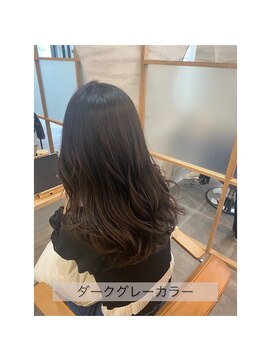 ジーナ 福岡千早(Zina) 【Zina】ダークグレー/くすみブルー/艶カラー/20代30代40代