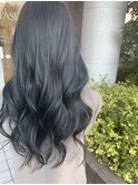 ハイライト×ネイビー《暗髪カラー》/10代20代30代