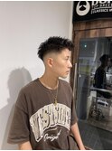 メンズパーマ ツイストパーマ ツーブロックフェード